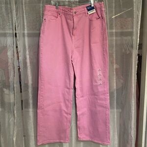 Old Navy Pink Sky-Hi wide Leg Jeans